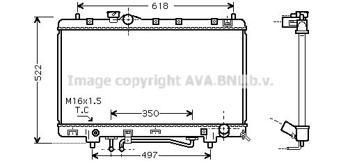 AVA QUALITY COOLING Radiaator,mootorijahutus TO2330